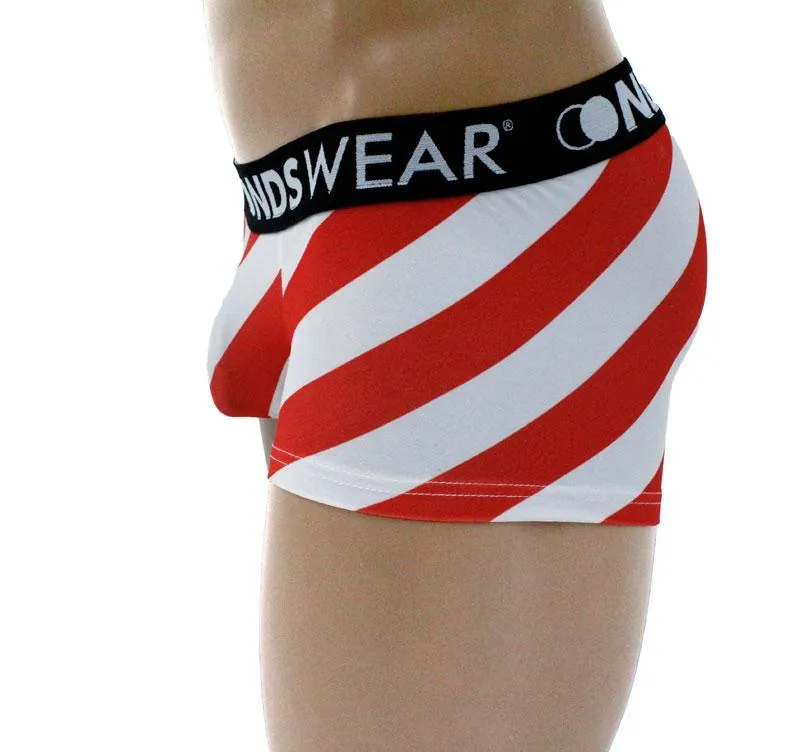 Santa Candy Cane Stripe Boxer Brief By NDSwear