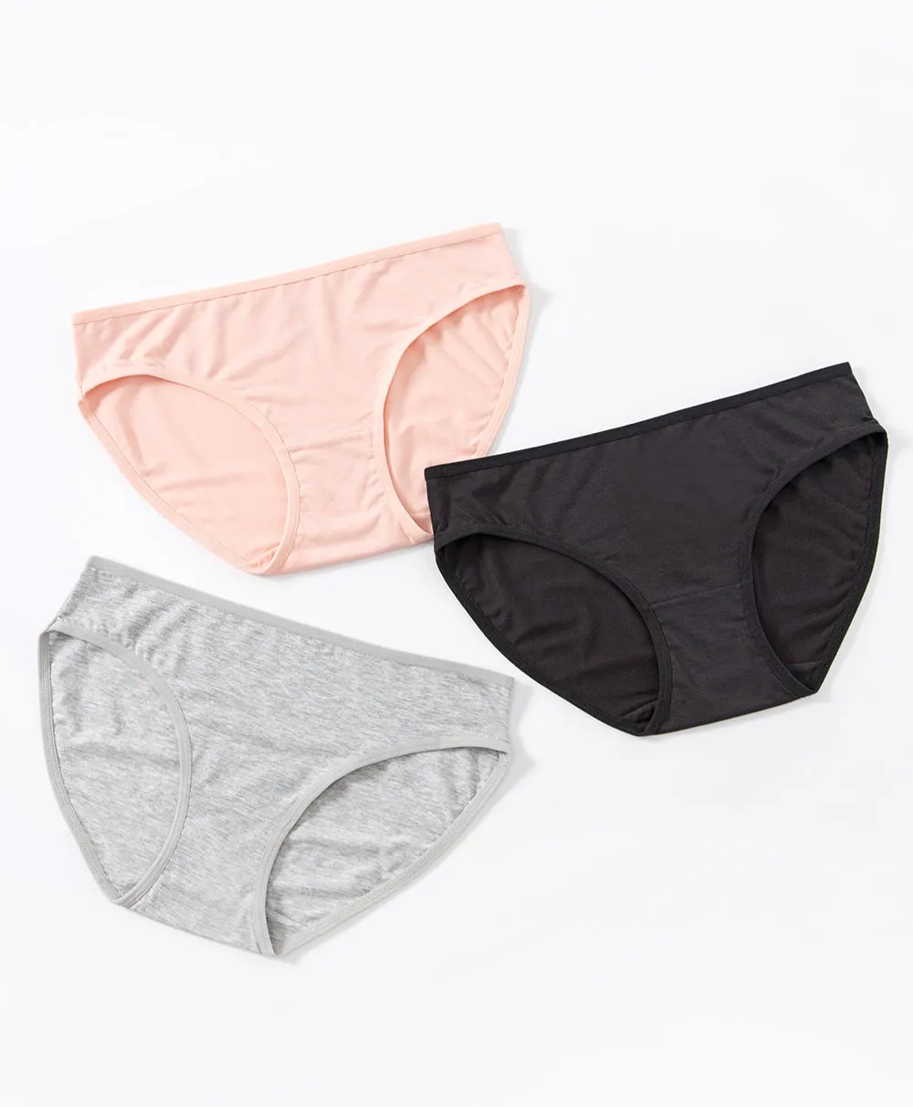 Simple Basic Modal 3-in-1 pack Mini Panties