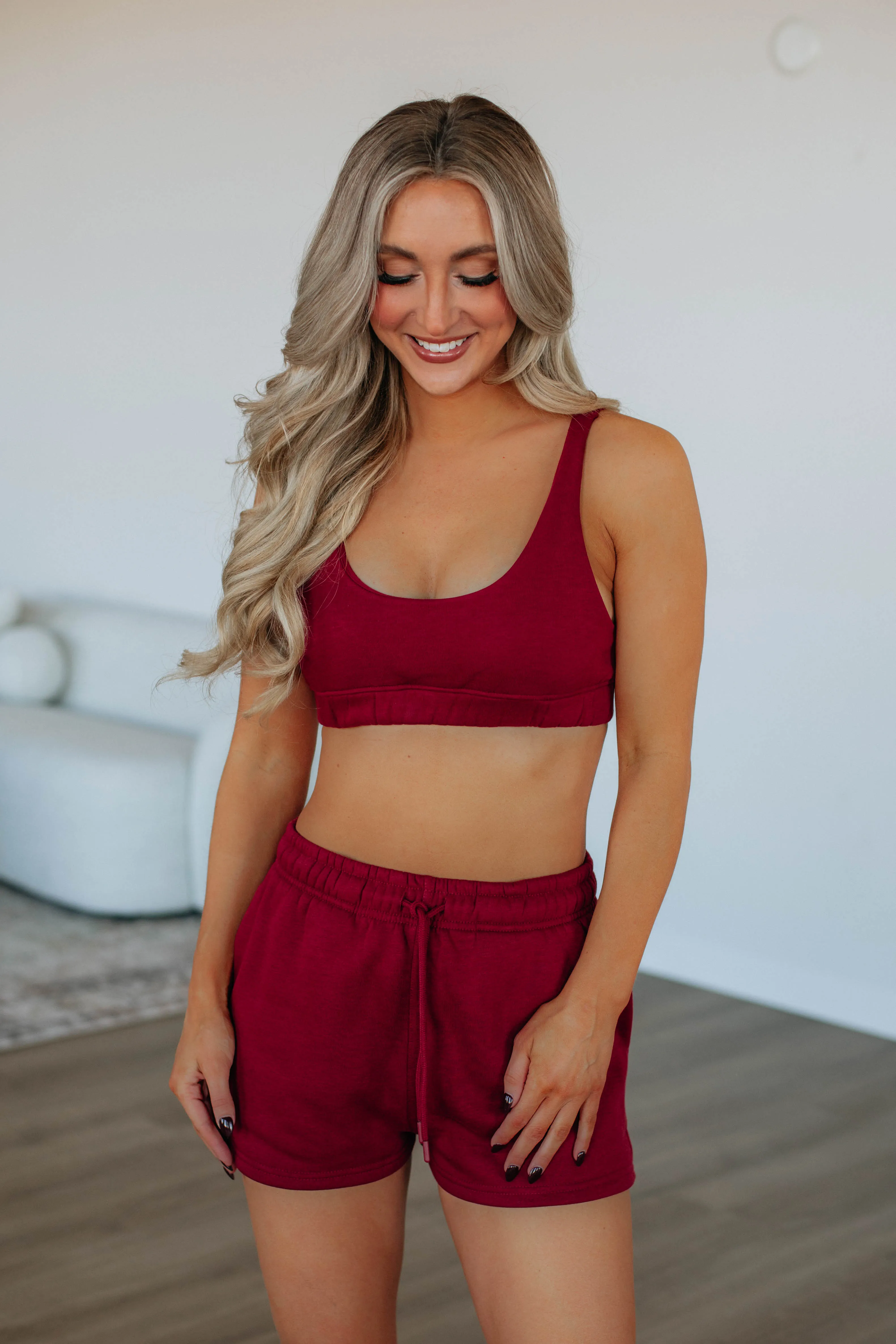 Sylana Lounge Bra - Crimson