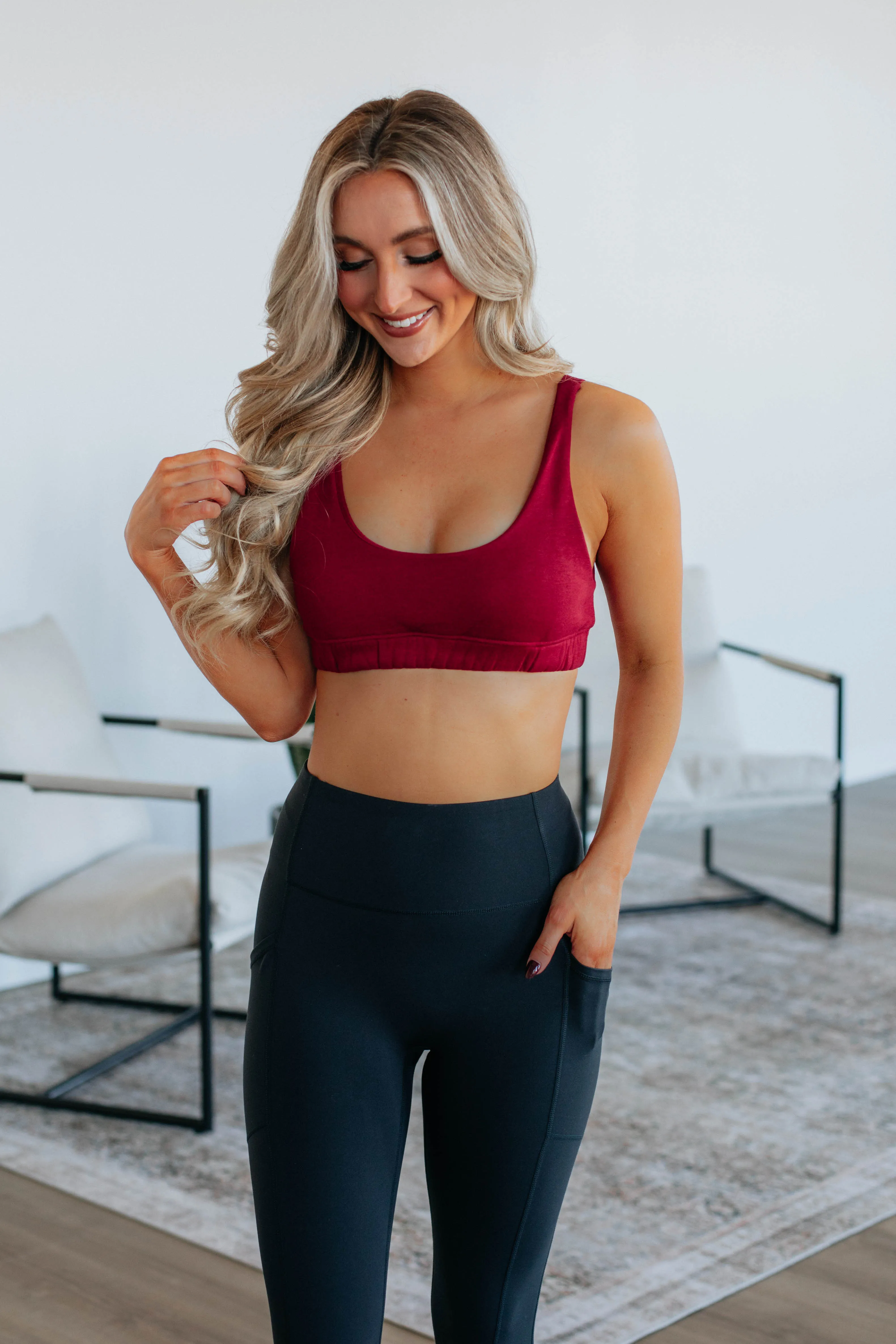 Sylana Lounge Bra - Crimson