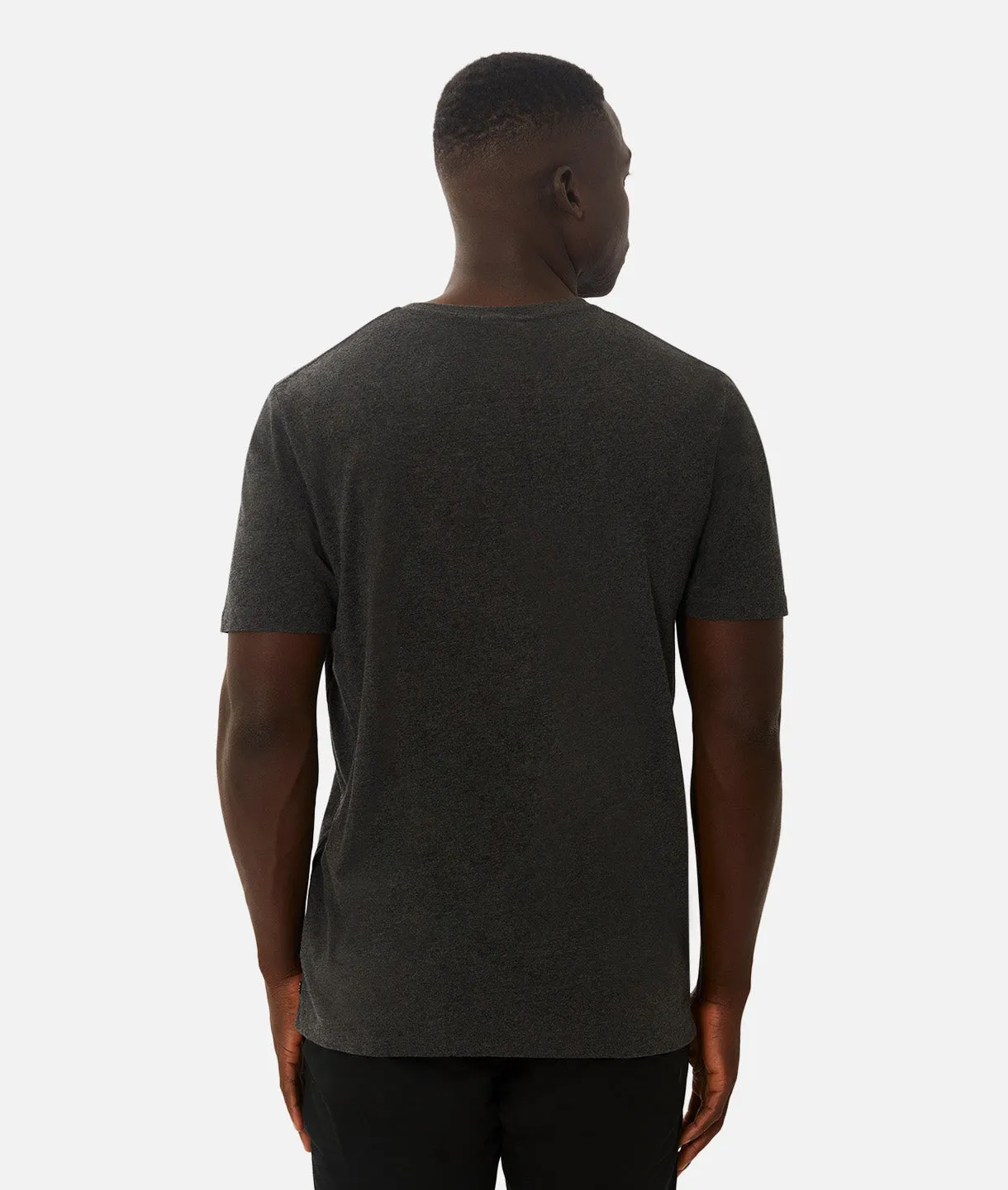 The New Basic Vee Tee - Charcoal Marle