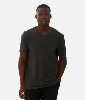 The New Basic Vee Tee - Charcoal Marle