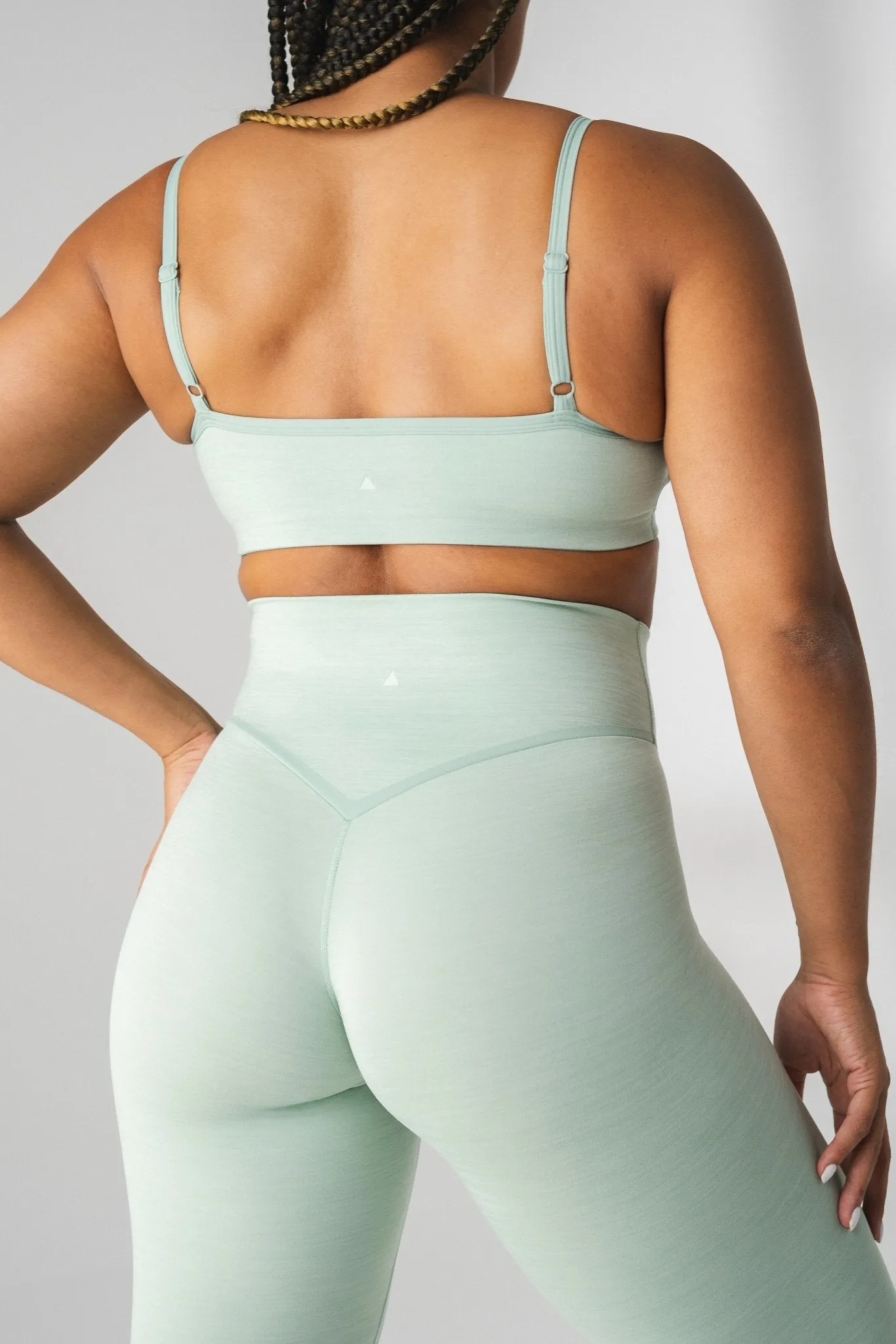 Vitality Daydream Block Square Bra - Mint Marl