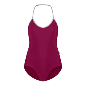 Yumiko Kate Halter Leotard - Burgundy